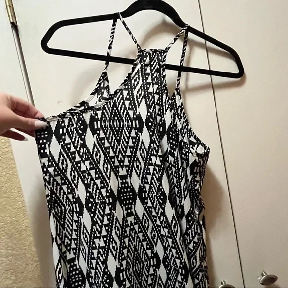 My Beloved Black and White Aztec Pattern Camisole Dress - Picture 8 of 8